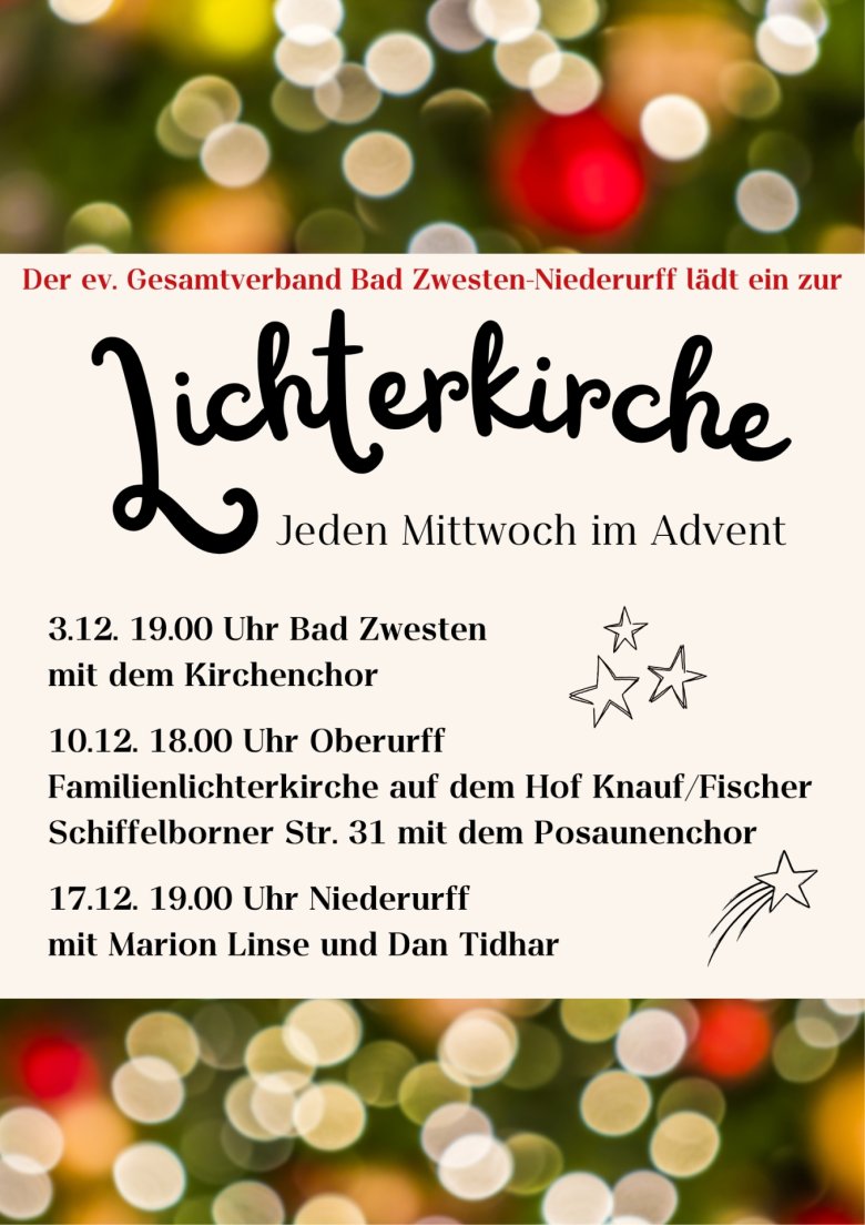 Die ev. Kirchengemeinde Bad Zwesten lädt ein: - 4
