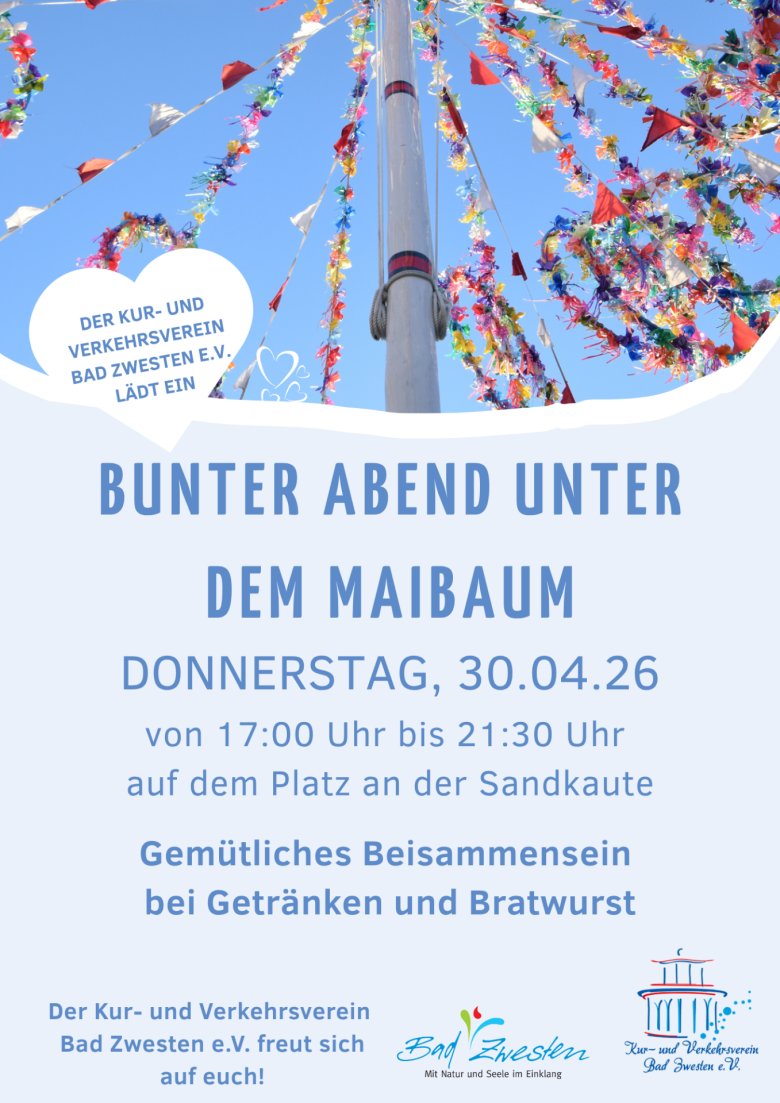 Blau Weiß Foto Maibaum Fest Veranstaltung Flyer - 1